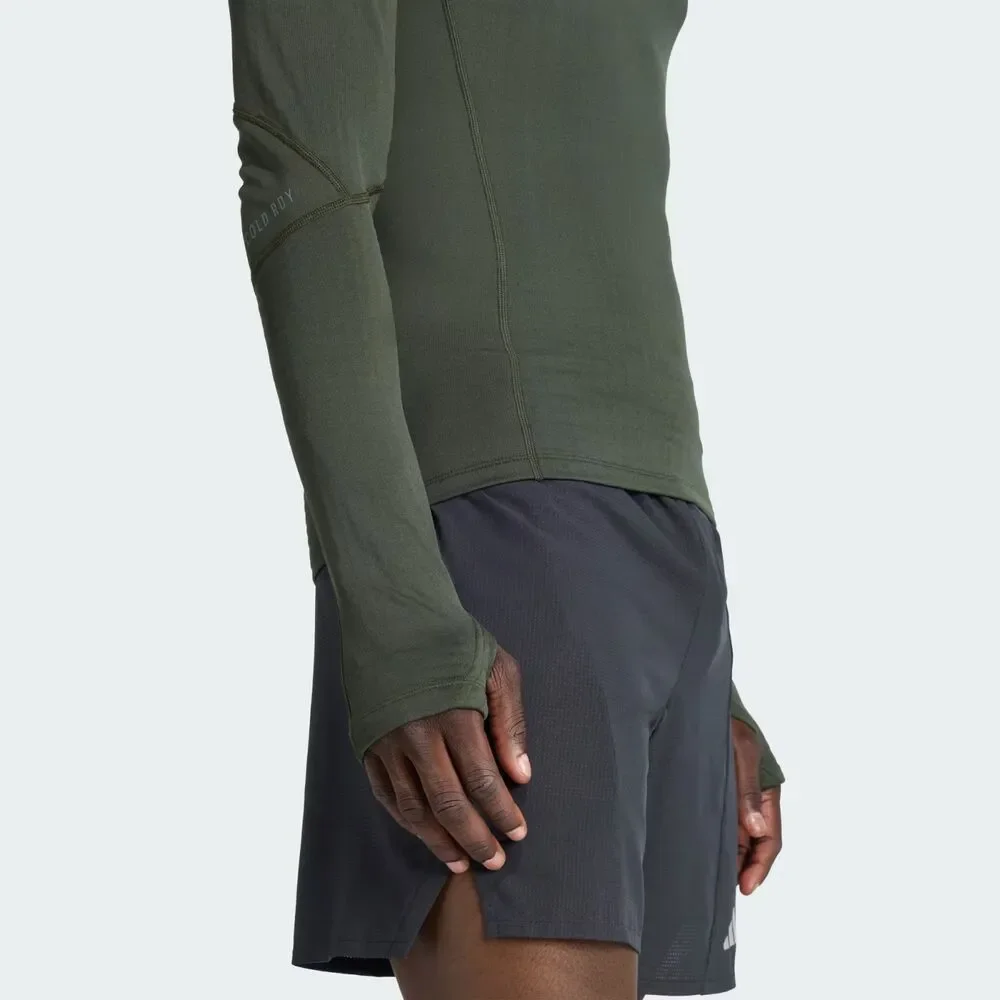 Adidas Techfit Cold Rdy Base Layer green Compression Mock Neck Mens XL JX2558
